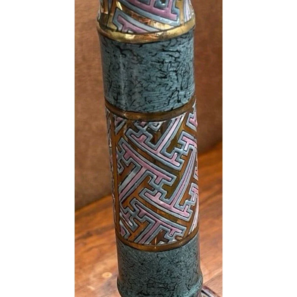Antique Mid Century Chinese Cloisonne Table Lamp